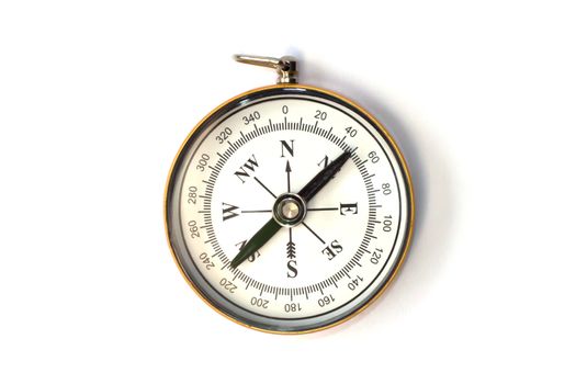 compass on white background
