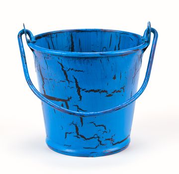Old bucket isolated on a white background