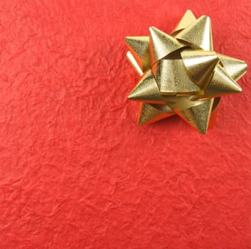 mulberry paper box with golden ribbon