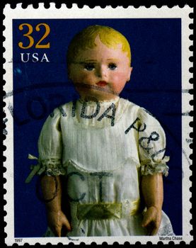 USA - CIRCA 1997 : Stamp printed in the USA shows Martha Chase doll, circa 1997