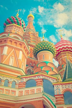 Saint Basil Cathedral on Red Square in Moscow, Instagram Effect