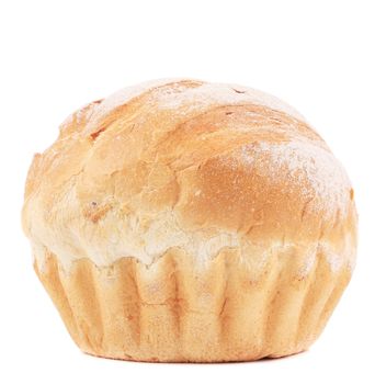 Fresh crispy bread. Isolated on a white background.