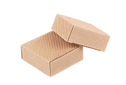 Cardboard boxes. Isolated on a white background.
