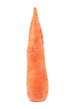 Fresh carrot. Isolated on a white background.