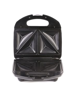 Black sandwich toaster. Isolated on a white background.