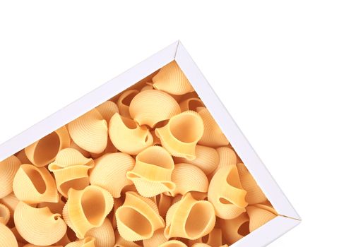 Italian pasta in packaging. Isolated on a white background.