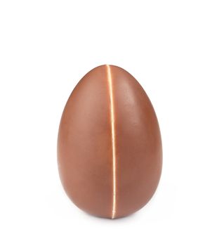 Chocolate egg. Isolated on a white background.