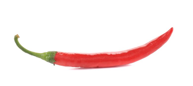 Red hot chili pepper. Isolated on a white background.