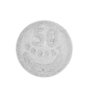 Coin of German Democratic Republic. Isolated on a white background.