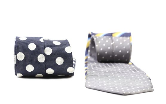 Close up of a ties. Isolated on a white background.