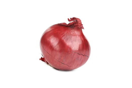 Red onion bulb. Isolated on a white background.