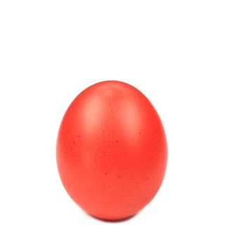 Red easter egg. Isolated on a white background.