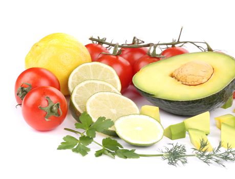 Fresh vegetables. Isolated on a white background.