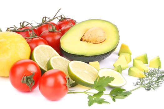 Fresh vegetables. Isolated on a white background.