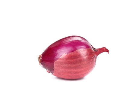Raw red onion. Isolated on a white background.