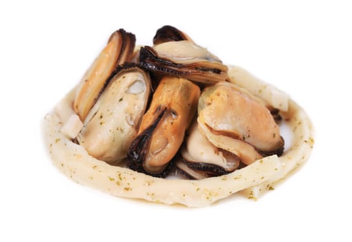 Seafood. Isolated on a white background.