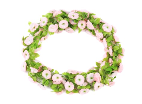 Artificial flowers. Isolated on a white background.