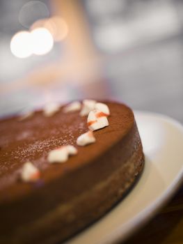 Chocolate Cake with selective focus