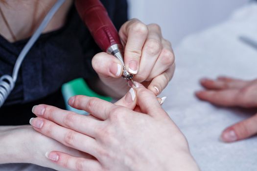 Treatment side bolsters and cuticle area apparatus shot closeup