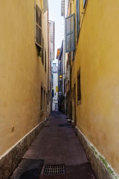 Narrow street in Bayonne, France