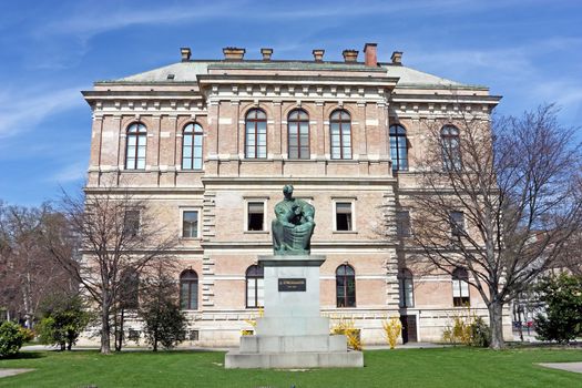 Statue of Bishop Strossmayer by Ivan Mestrovic, Located in Park behind Croatian Academy of Sciences and Arts, Zagreb, Croatia