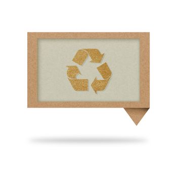 talk tag recycled paper with recycle sign