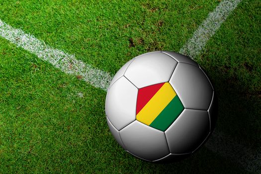 Bolivia Flag Pattern of a soccer ball in green grass