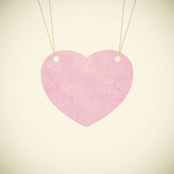 Recycle paper Valentine heart  hanging labels.