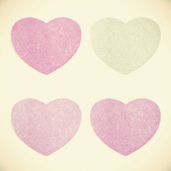 Old Paper texture ,heart on vintage tone  background