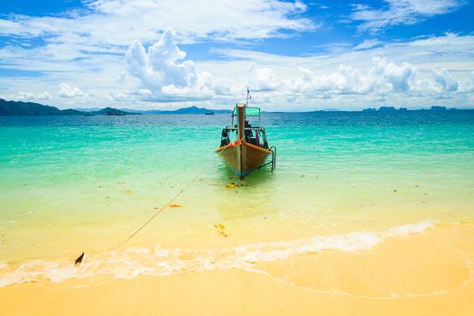 Long tailed boat at Kradan island, Thailand