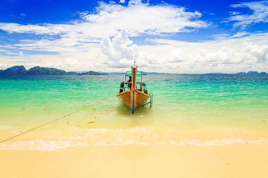 Long tailed boat at Kradan island, Thailand