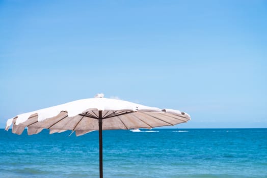 umbrella on sand beach. 