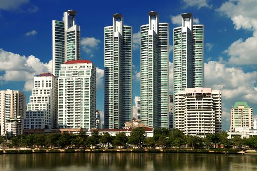 Highrise modern building in Bangkok, Thailand.