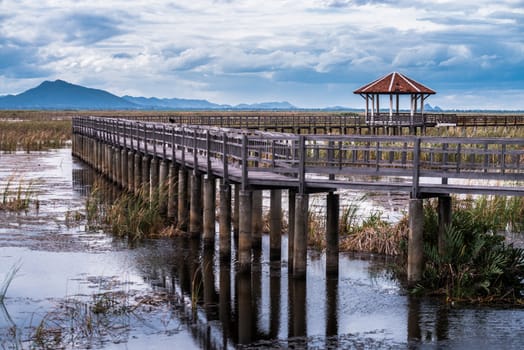 A pavillion overlooking a marsh in Sam Roi Yod National Park, Prachuap Khiri Khan, Thailand