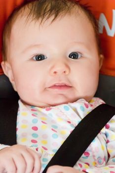 Photo of beautiful cute newborn infant girl