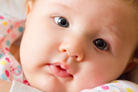 Photo of beautiful cute newborn infant girl