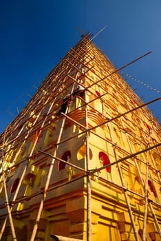 Buddhist sanctuary, Sangklaburi, Thailand