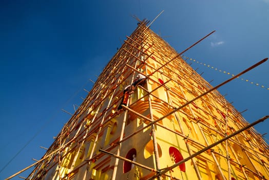 Buddhist sanctuary, Sangklaburi, Thailand