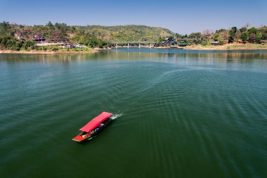 floating Town in Sangklaburi Kanchanaburi Thailand