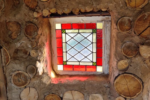 Small single red window