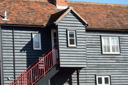 Large black wooden house