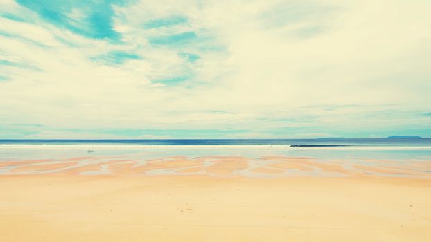 Vintage sea,Landscape of Payam Island beach in Thailand