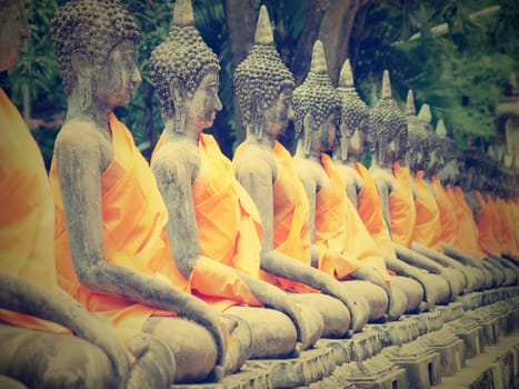 Buddha hand in Wat Yai Chai Mongkol- Ayuttaya of Thailand
