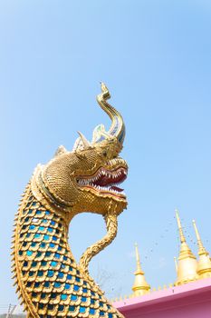 Naga statue in a temple at Chiang Mai Thailand