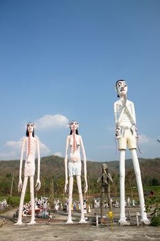 Demon statue in a temple at Chiang Mai Thailand