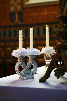 Porcelain Candleholder in the Church