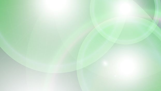 Green background illustration of shiny colorful flares.