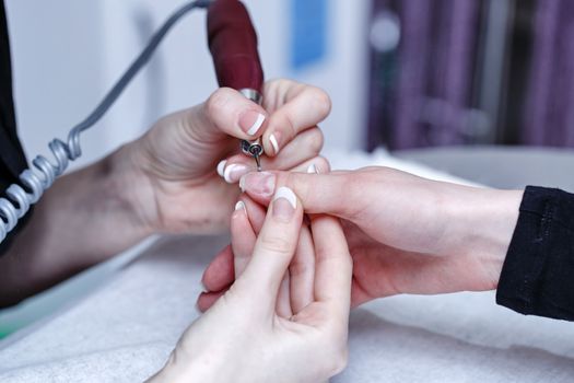 Treatment side bolsters and cuticle area apparatus shot closeup