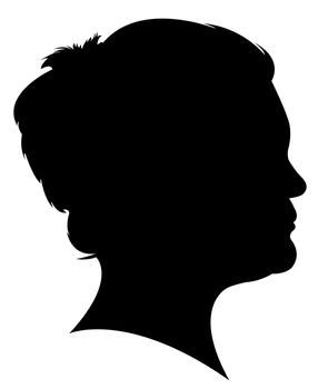 lady head silhouette vector