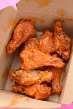 hot and spicy chicken wings and drumsticks